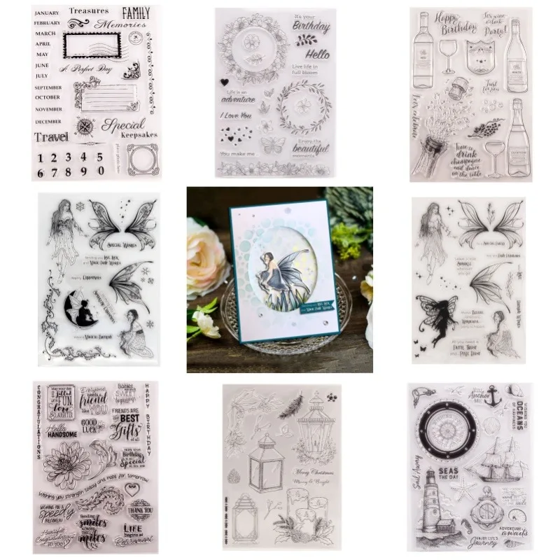 Transparente Stempel für Kartenherstellung, transparente Stempel für Papierkarten, Fotoalben und DIY-Scrapbooking-Bastelbedarf