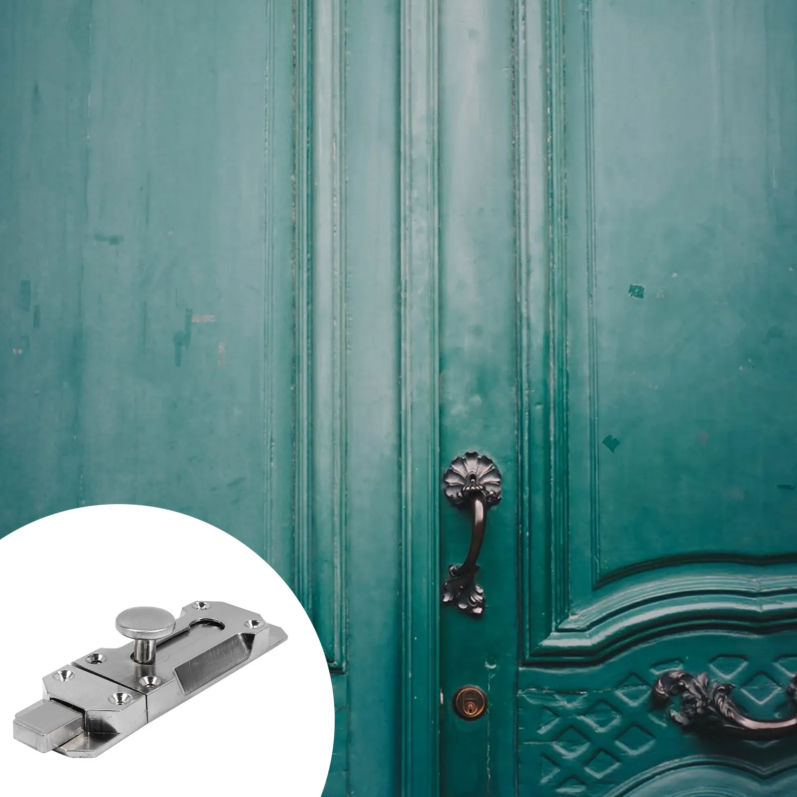 

2 шт. Замки-защелки из цинкового сплава для раздвижных дверей, усиленные, для ванной, кухни, гаража, с защитой от ржавчины