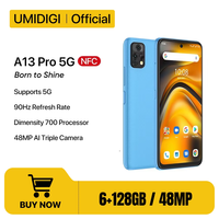 UMIDIGI A13 Pro 5G Phone Android Smartphone Dimensity 700 90Hz 6.5'' FHD+ Display 8GB 128GB 48MP Triple Camera 5150mAh Cellphone