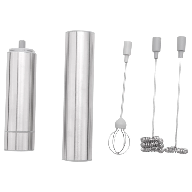Milk Frother Handheld Three-Layer of Whisk- Battery Operated Electric Foam Maker for Coffee, Latte, Hot Chocolate-FS