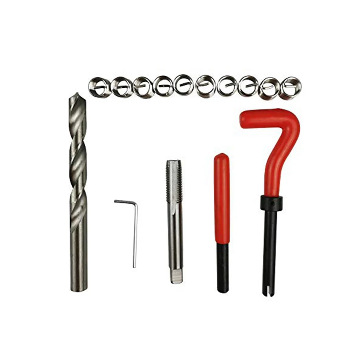 Imagem -06 - Kit de Reparo de Rosca Métrica Conjunto de Inserção de Reparo de Rosca Inserções de Fio M12 x 1.25 mm 15 Pcs