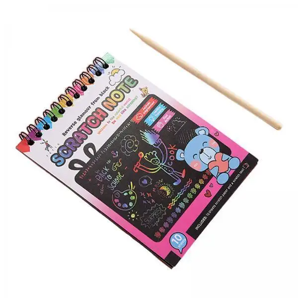 Creative Scratch Painting Paper Card Craft Kits for Kids Gift Drawing Notebook Art Supplies for Children