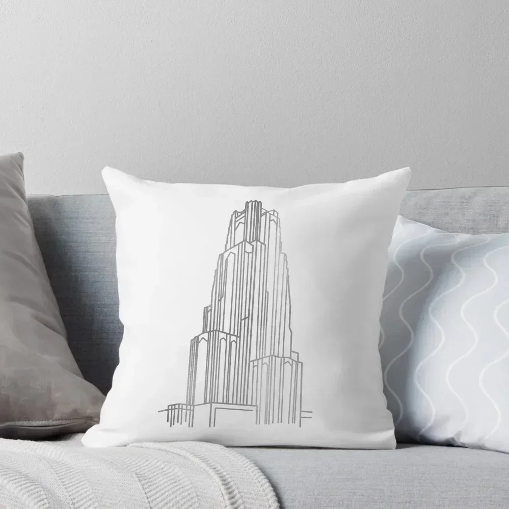 Silver Cathedral of Learning Throw Pillow Sofa Cushions Luxury Pillow Case Pillow Cases Decorative autumn decoration