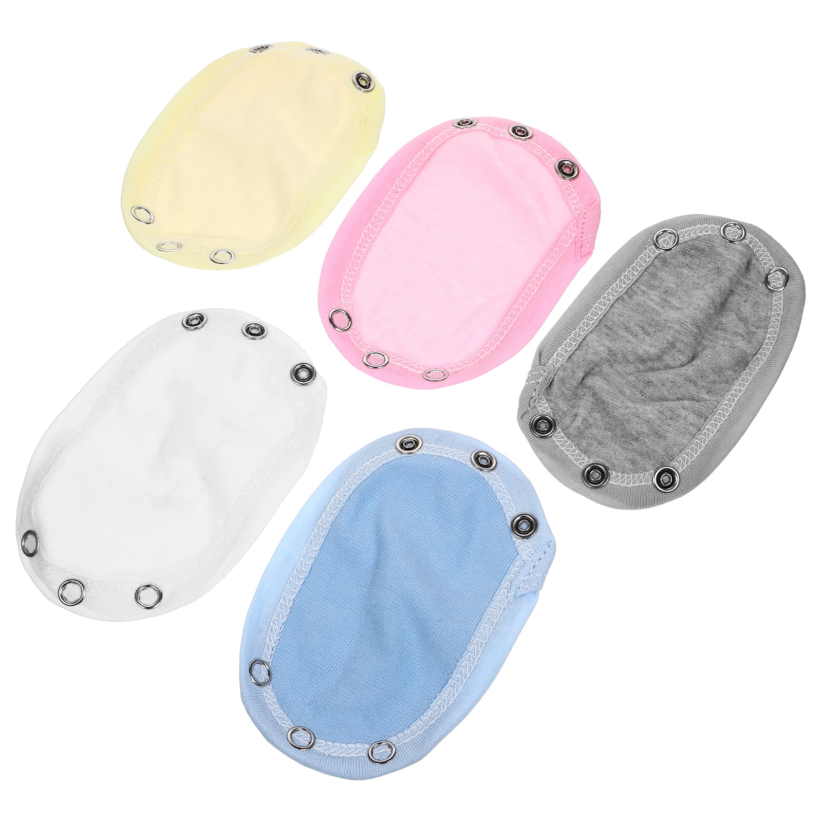 

5 Pcs Hoodie Extension Bodysuit Extenders Cotton Diaper for Jumpsuits Crotch