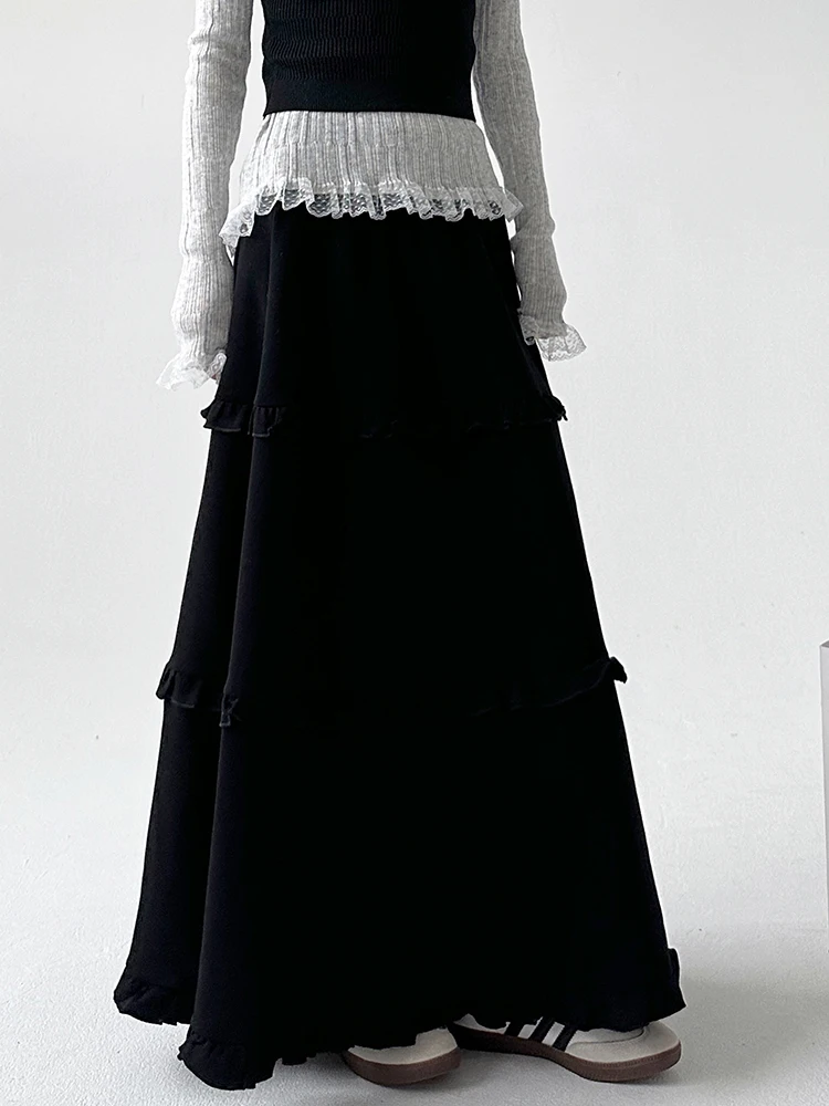 

Bla, тяжелая юбка трапециевидной формы с вышивкой, женская юбка-миди с высокой талией, весна-лето, осень, новинка, смесь хлопка и полиэстера