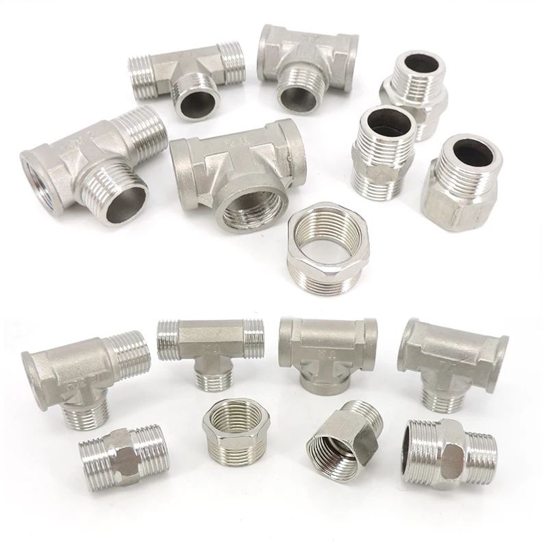 

1/2 3/4 20mm BSP Female Male Thread Tee Type Reducing Stainless Steel Elbow Butt Joint Adapter Coupler Plumbing Fittings v