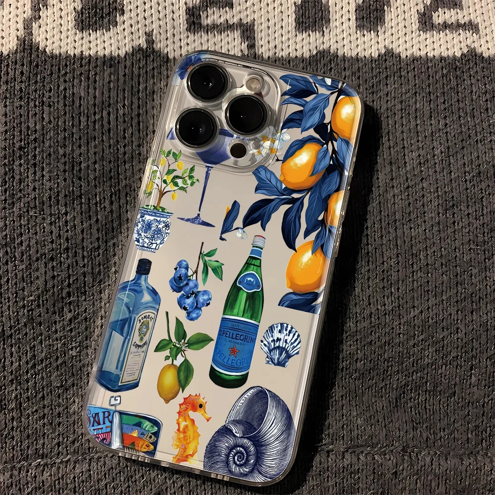Sommerliche Frucht-Zitronen-Wein Handyhülle für Samsung Galaxy S26 S23 S24 S22 S25 Ultra Plus Cover für Galaxy S25+ S24+ S23+ S26+ Fundas – Detail 3