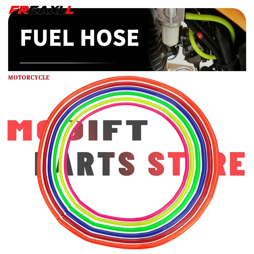 2026 2025 2024 2023 1M Colorful Gas Oil Hose Fuel Line Petrol Tube Pipe FIT For Motorcycle Dirt Pit Bike ATV Promotion Low Price