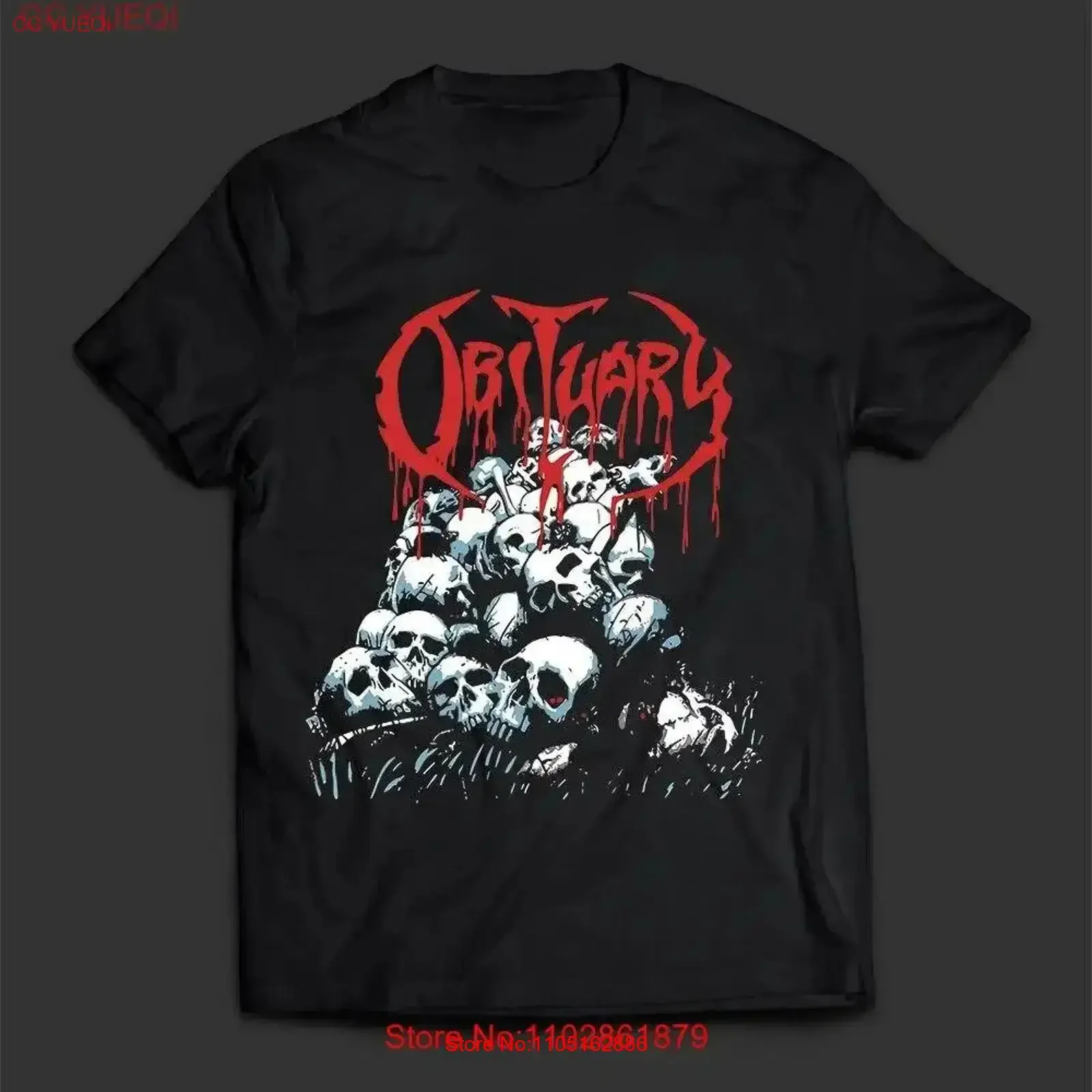 OBITUARY Band Cause of Death Cotton Black All Size T Shirt For Men TU131 vintage Washed Soft fashion graphic Casual homme