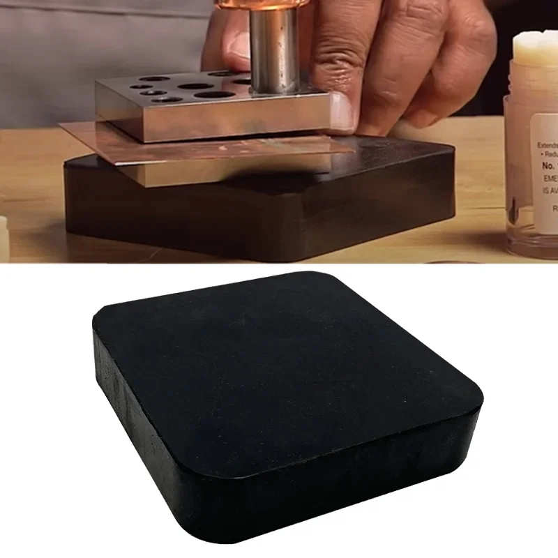 1PC Rubber Square Pad Mat Wear-Resistant Noise Reduction Insulation Plate Jewelry Punch Doming Block Accessories