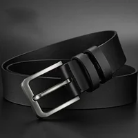 New Business Leisure Men's Alloy Square Pin Buckle Belts Male Famous Brand Luxury Designer Pu Leather Jeans Belts for Men 2