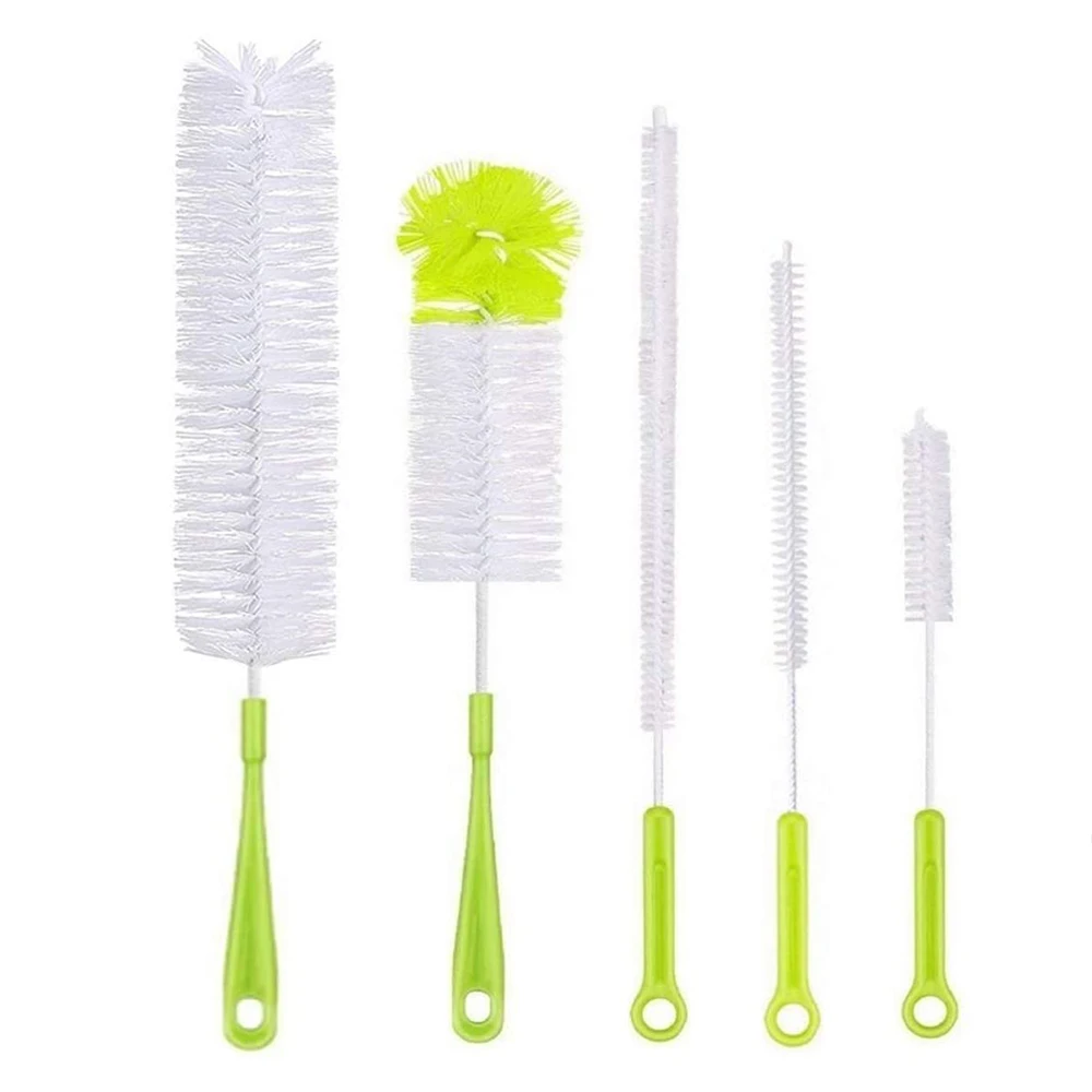 5Pcs Baby Bottle Cleaning Brush set Long Handle Milk Bottle Cup Mug Sponge Washing Clean Brush Cleaner Kitchen Tools