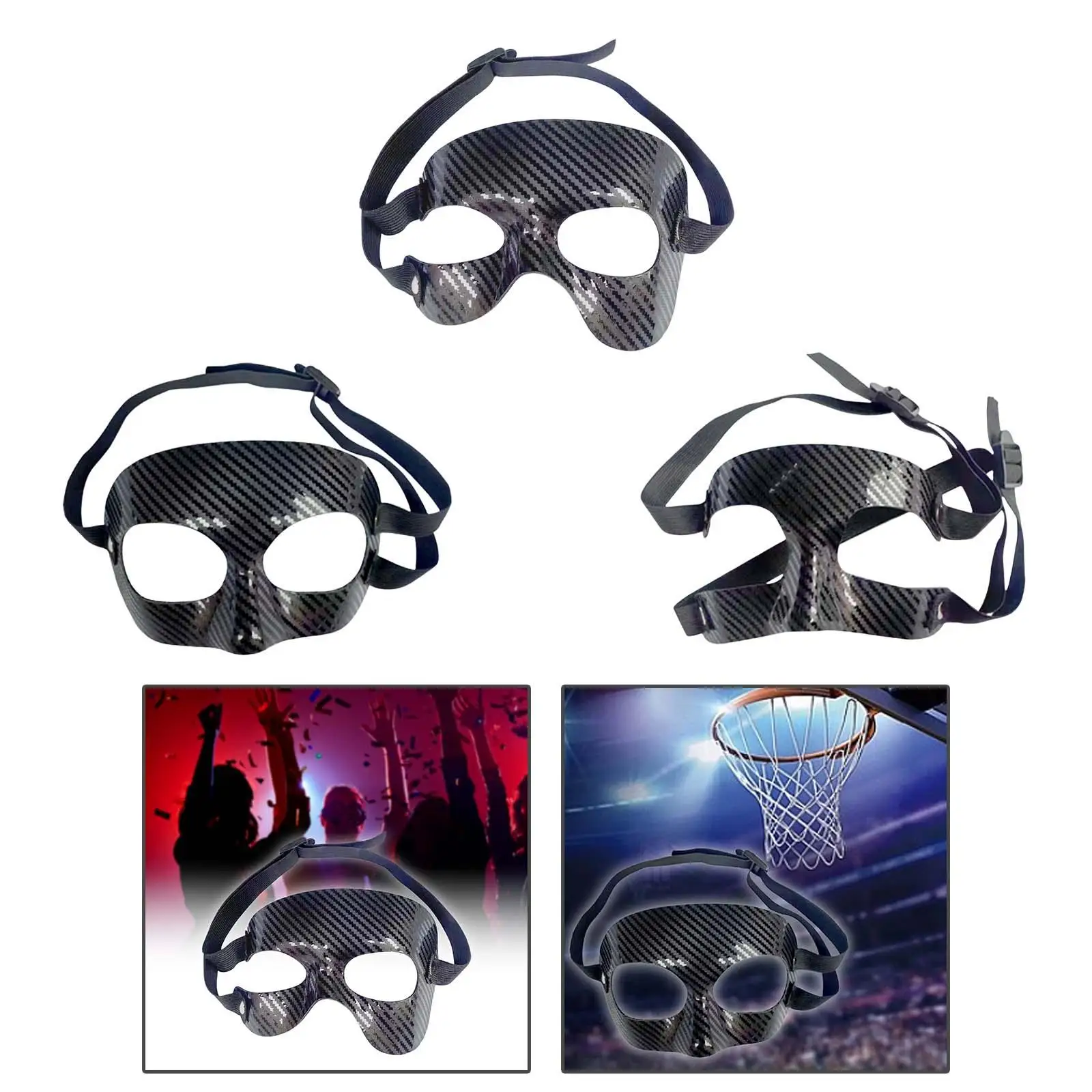 Nose Guard Shield Lightweight Elastic Strap Face Protection Basketball Mask for Softball Basketball Football Workout Women Men
