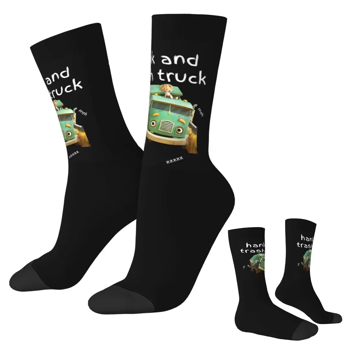 Meias de caminhão de lixo harajuku meias absorventes de suor durante toda a temporada meias longas acessórios para presentes de natal unissex