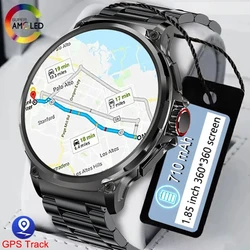 Smartwatch com GPS Track Masculino, Huawei, Xiaomi, Tela AMOLED Ultra HD 1,85 