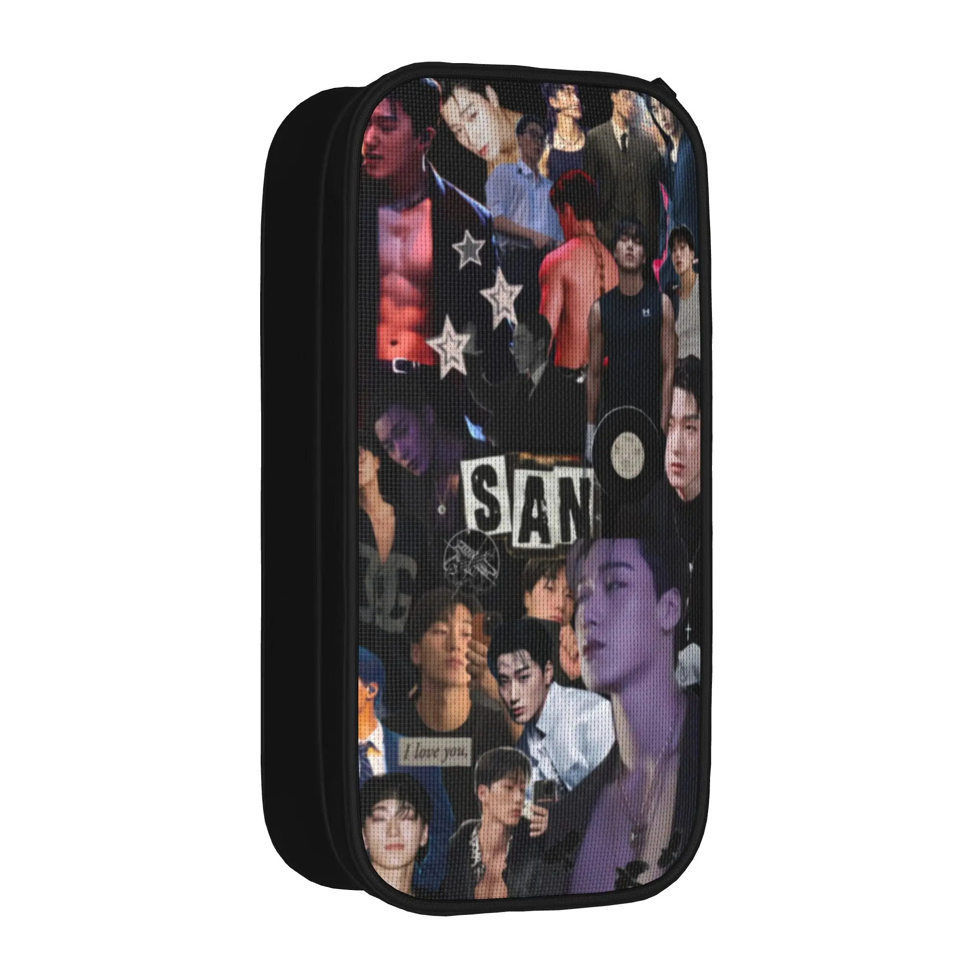 Creative choi san bad ateezs Pencil Cases  Pencil Pouch Pen Holder for Student Large Storage Bag Students School Gift Stationery