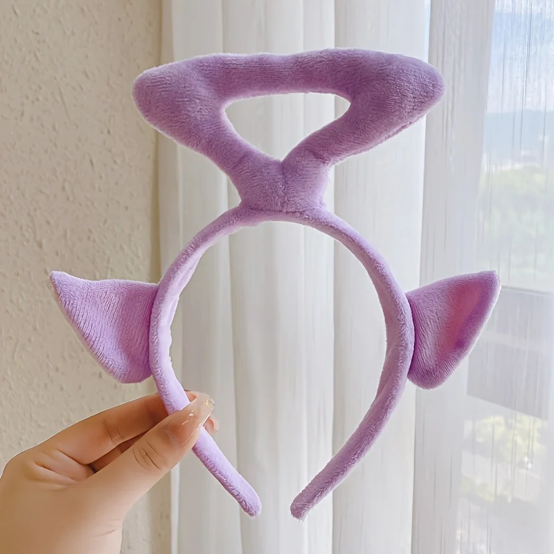 1 schattige polyester hoofdband, geweven gezichtsmaskerhoofdband, leuk accessoire voor normaal haar, geen elektriciteit of batterijen nodig