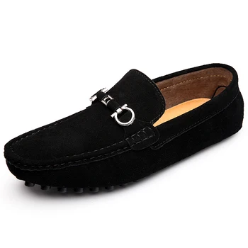 Mocassini in pelle scamosciata Casual Slip On Scarpe da uomo Mocasines Hombre Mocassino slip-on da uomo Marchio di lusso Primavera Estate Autunno Inverno