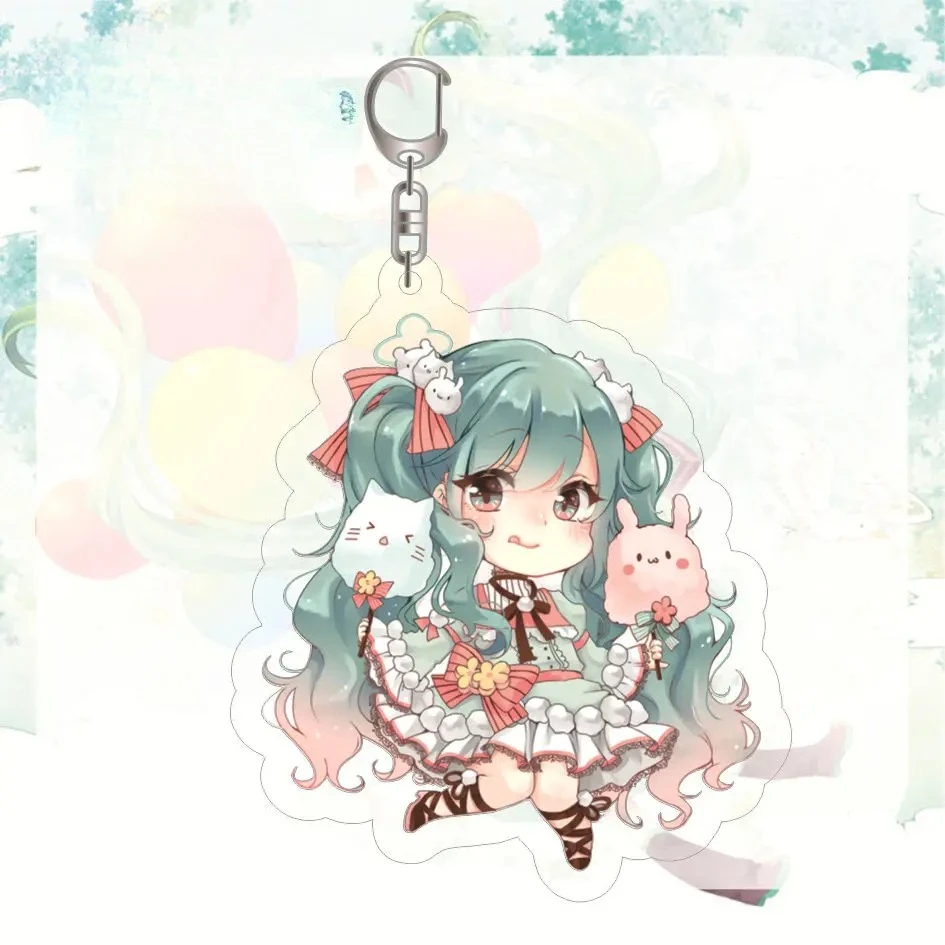 

New Key Buckle Project Diva Anime Peripheral Cute Cartoon Originality Schoolbag Pendant Holiday Gift