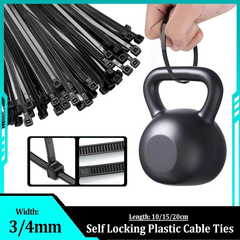 

Self Locking Plastic Cable Ties 10/15/20cm Wire Binding Wrap Straps DIY Cable Fastener Bundling Belt Zip Tie Wire Organizer