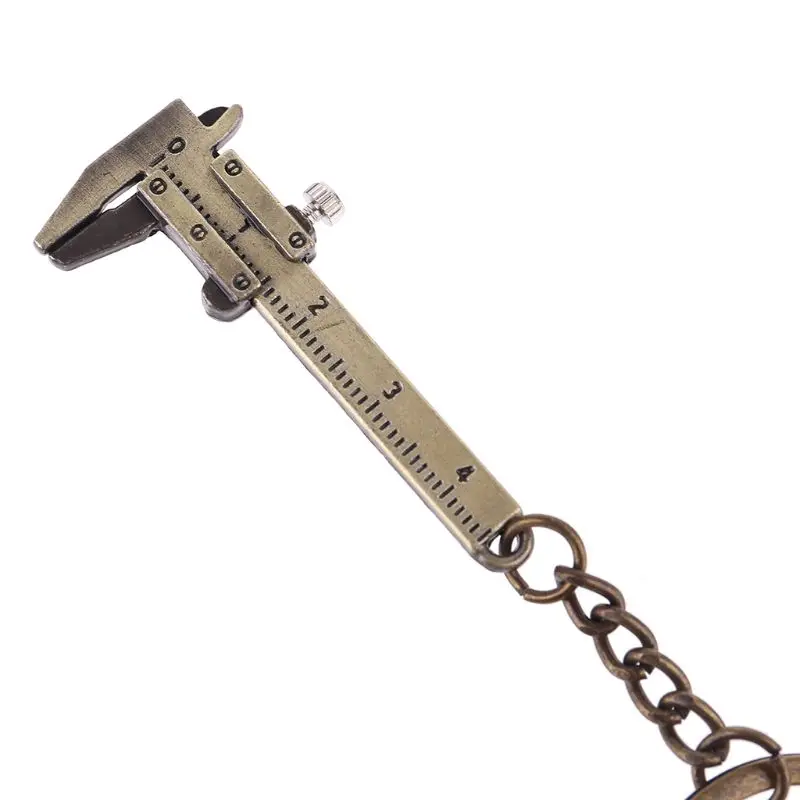 Portable Mini Vernier Caliper Measure Tools for Key Chain Zinc Alloy Calipers Gauge Slide Ruler for Key Ring DropShipping