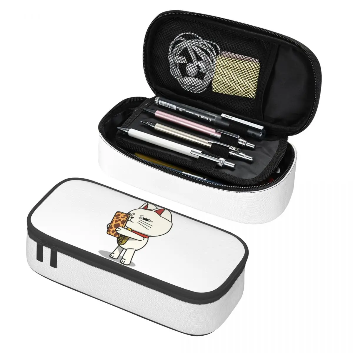 Anime Dandadan Cat Turbo Granny On Phone Astuccio per matite Divertente portapenne Borsa per bambini Grande portaoggetti Regali per ufficio Astucci