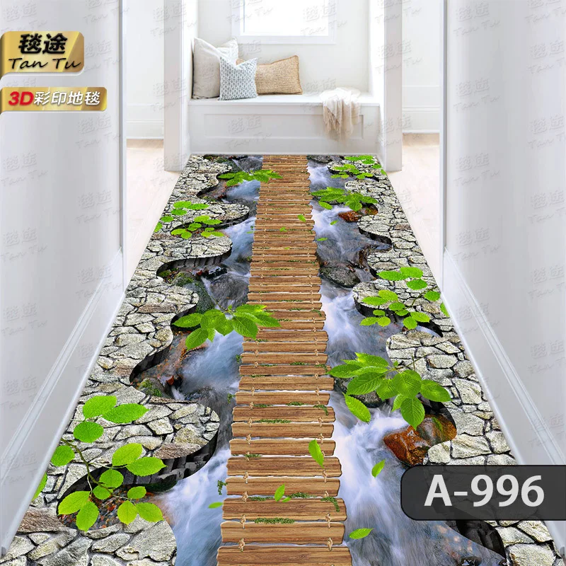 

Modern Home Long Corridor Carpet Non-slip Stairway Rug Hotel Lobby Passageway Runner Washable Room Decor Floor Mats Customizable
