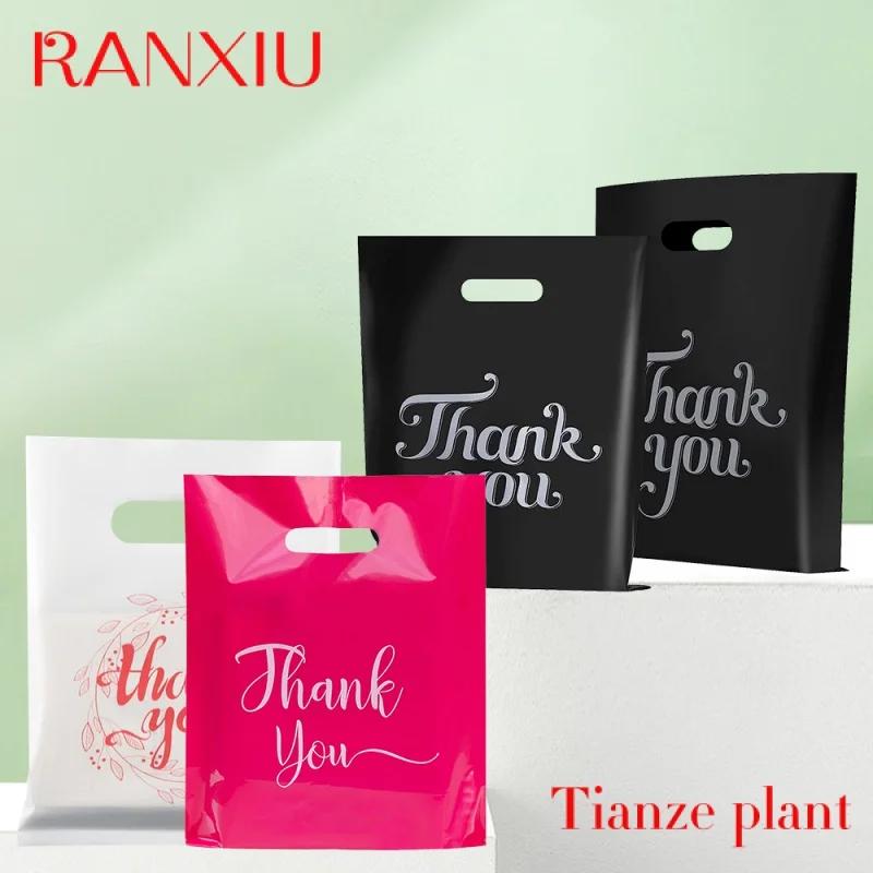 Custom Superior Quality Grocery Thick Printed Pink Biodegradable Plastic Bag Compostable Shopping Bag For Shops