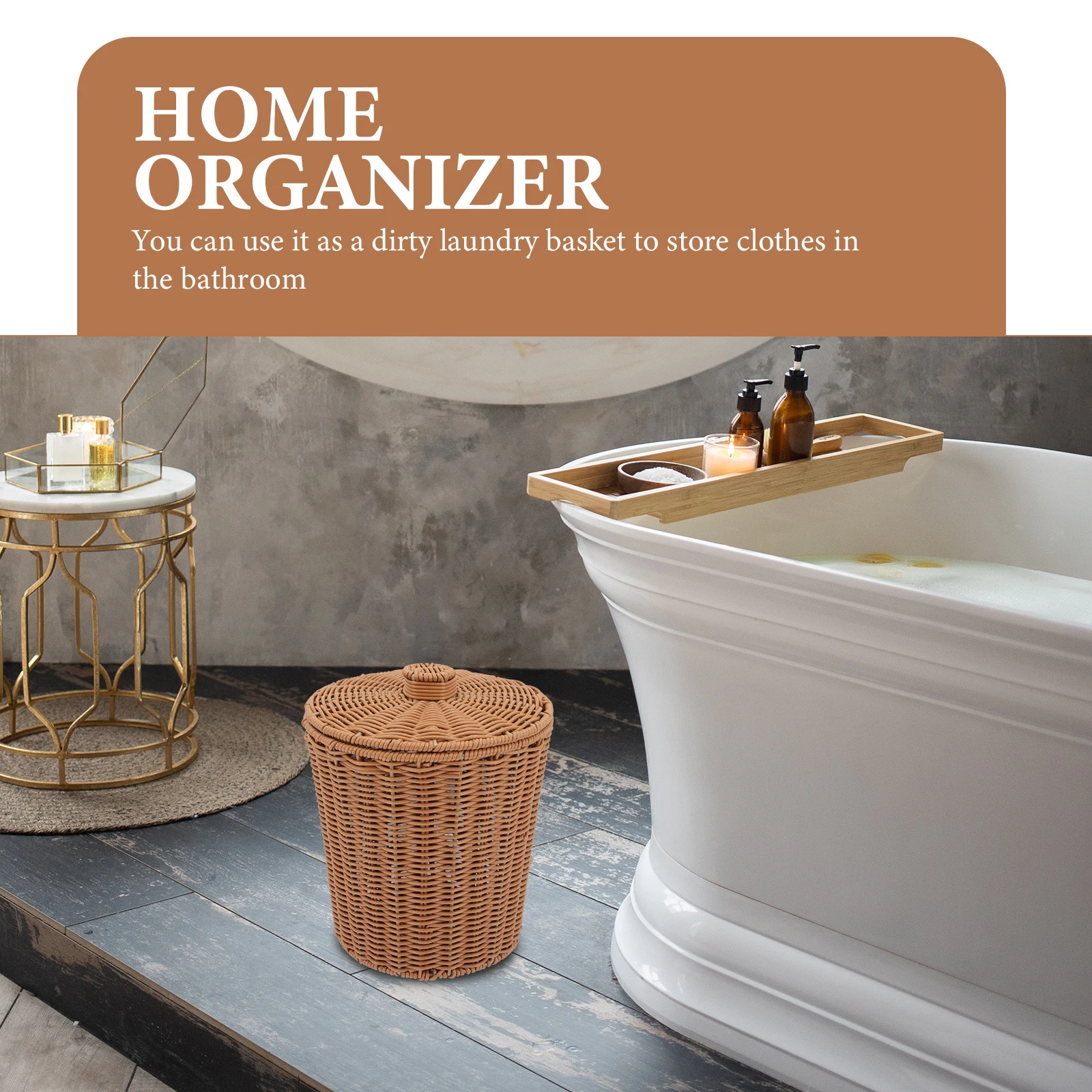 

Luxury Plastic Storage Basket With Lid Chic Storage Solution Household Organizer