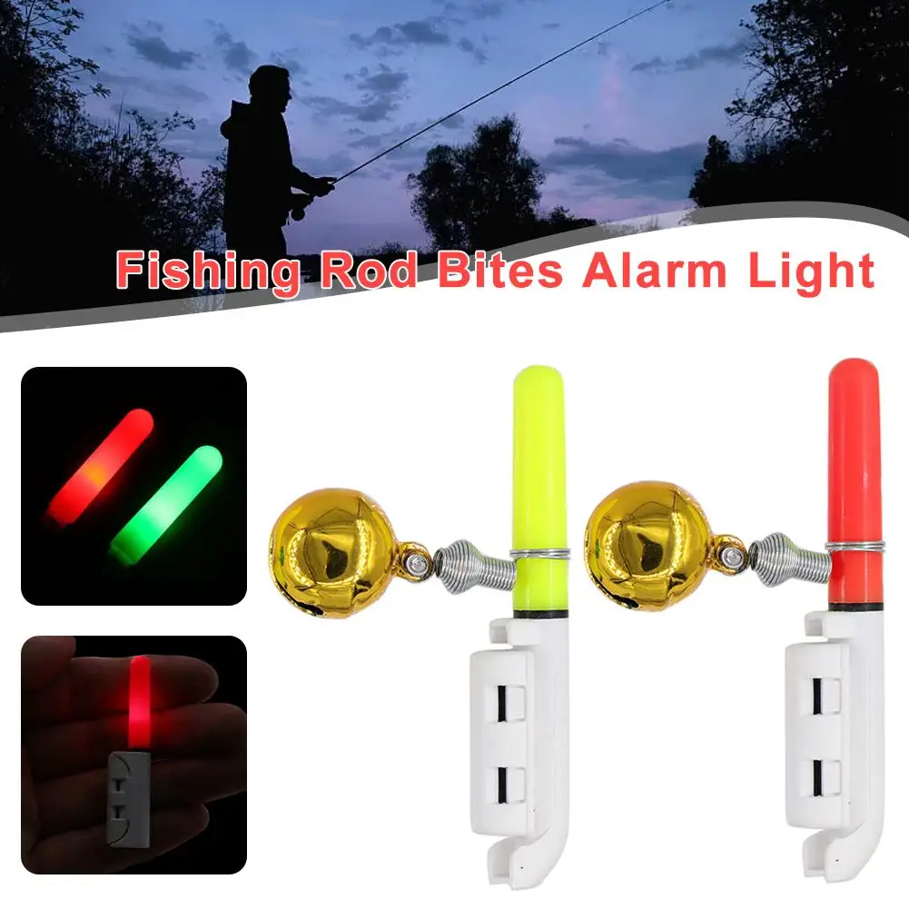 Electronic Fishing Rod Luminous Stick With Bell Pole Float Led Bite Light Night Alarm Fishing Tackle Rock W1m1