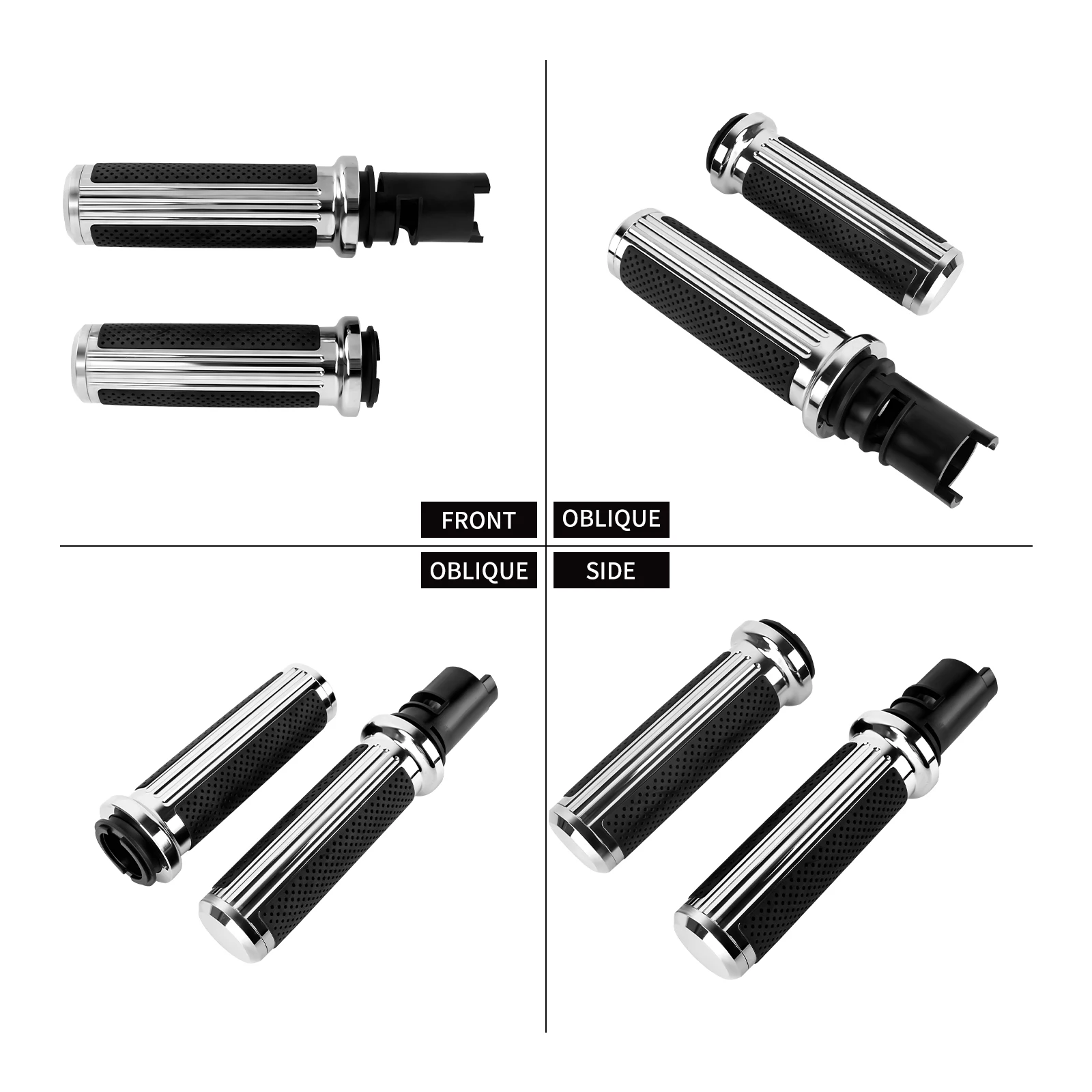 Motorcycle 1'' Hand Grips Handle Bar For Harley Touring Road Street Glide CVO 2023-25 FLHXUFLHXU Softail Fat Boy Deluxe 2025-Up view 3