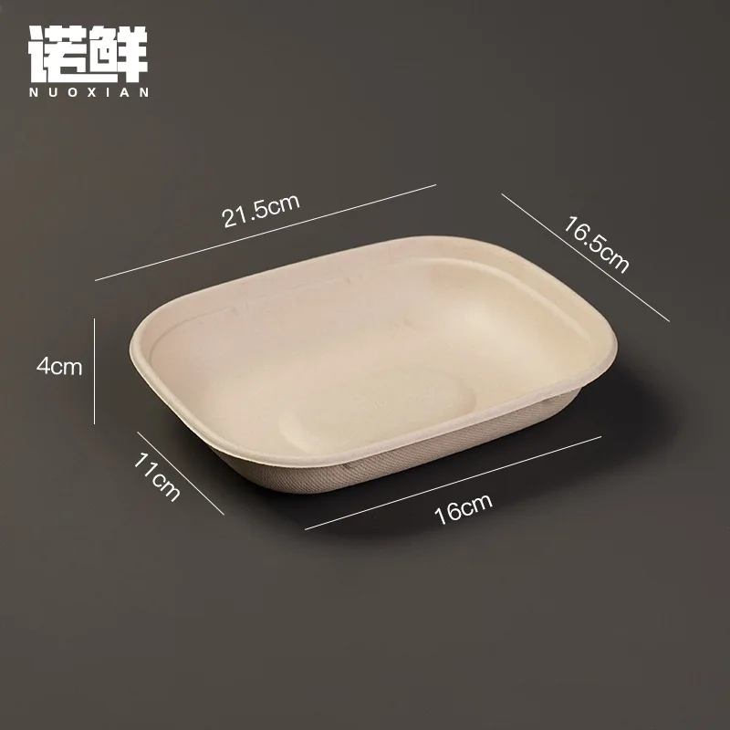 Custom Disposable Lunch Boxes Biodegradable Pulp Packing Boxes with Lids Bento Boxes Thickened Fruit Salad Boxes fo