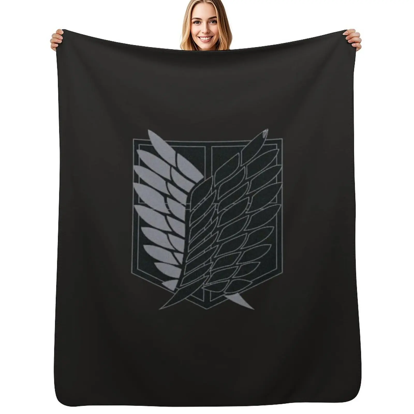 

Exploration Battalion - SNK - B&W Classic Throw Blanket Decorative Throw Soft Big Thermals For Travel Baby Blankets