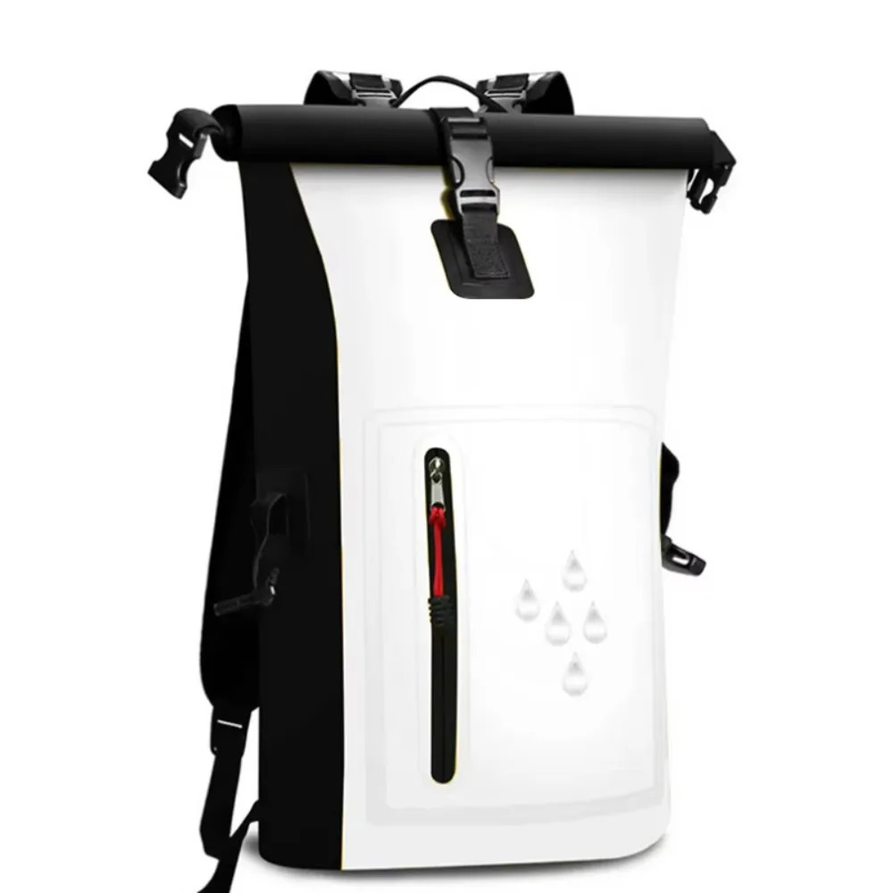 

25L Waterproof Drift Bag IPX6 Rating 500D PVC Swimming Backpack Large Capacity Shoulder Strap Waterproof Bucket Bag Camping