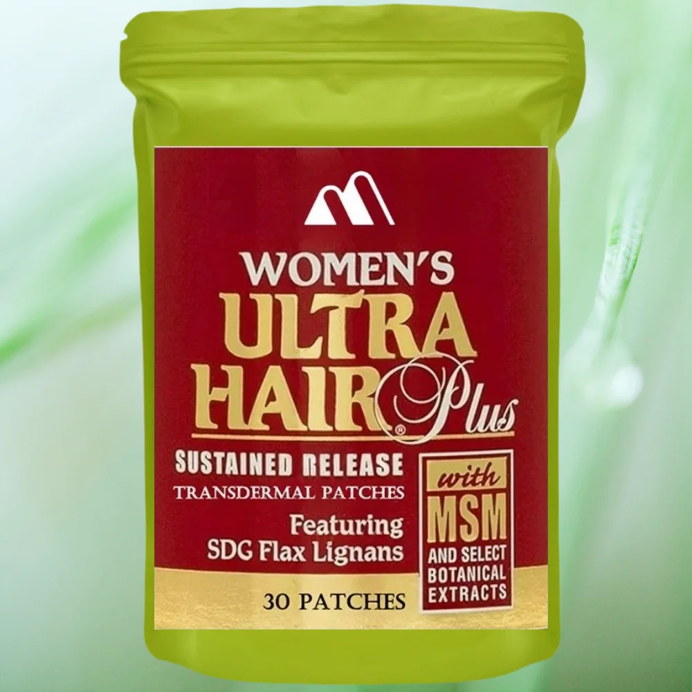 30 Patches Female Hormones -Women’s Ultra Hair Plus Transdermal Patches Estrogen Patch