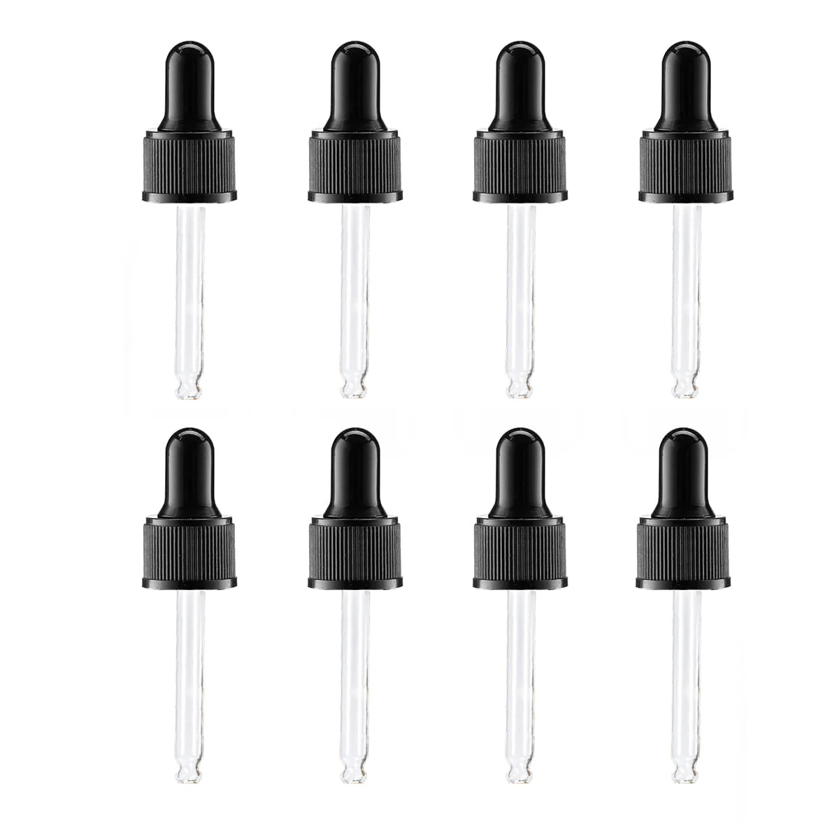 Glass Dropper for Essential Oils, Herbal Extracts, Homeopathic Remedies, Nail Polish Remover, 30 ml 8-pack