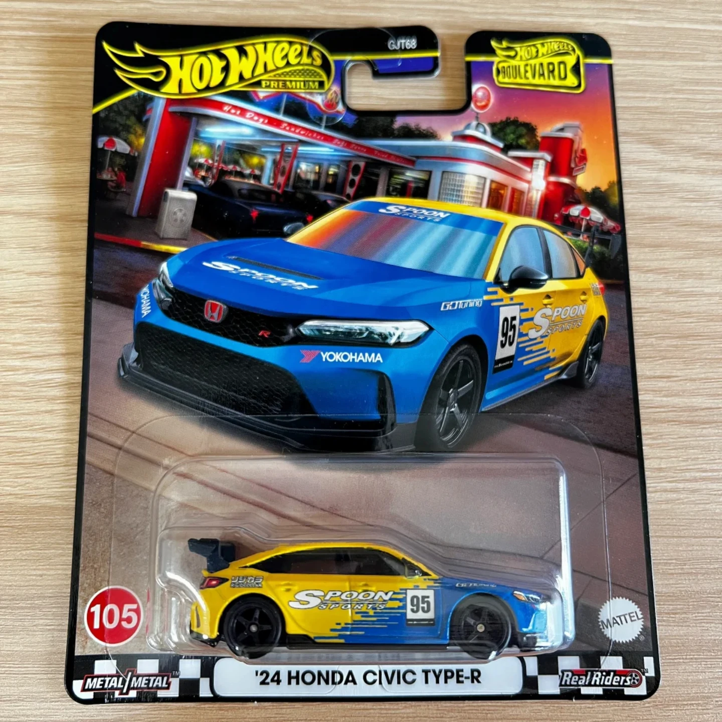 Hot Wheels Metal Diecast Car Boulevard Series Honda Civic Type R FL5 1:64 Scale Diecast Alloy Model Toy Collectors Decor Gift