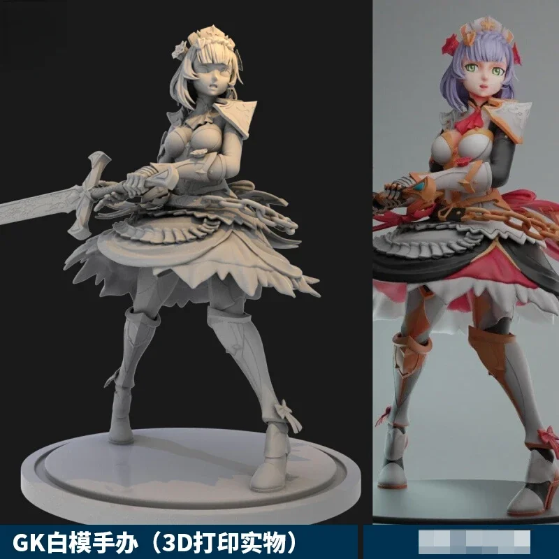 

Игра анимация Genshin Impact Maid Noelle 1/24GK 1/12 Неокрашенная модель из смолы ручной работы 3D печать