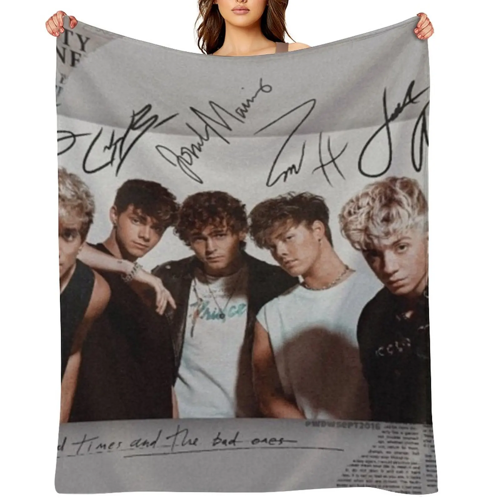 

Why Don't We 3 Throw Blanket For Baby Giant Sofa Shaggy Plaid Blankets