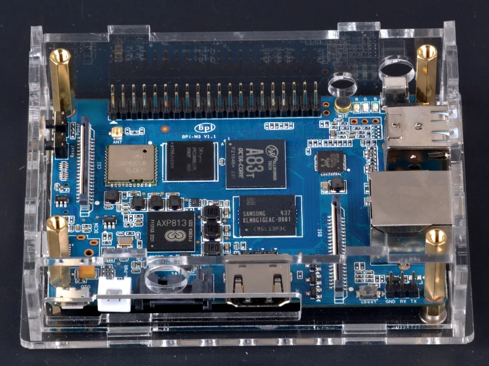 Banana Pi M3/M2 Ultra/M64 Caja Acrílico/Transparente