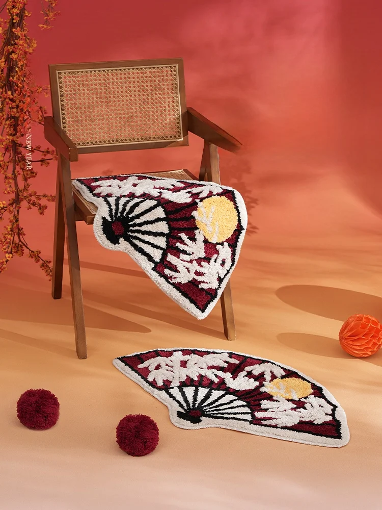 

Свадебный впитывающий противоскользящий коврик Batoom, красный, для туалета, спальни, прихожей, ванной, декоративный коврик для дома