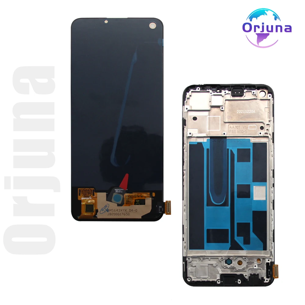 Super AMOLED For Realme 8 4G RMX3085 LCD Display Touch Screen Digitizer For Realme 8 4G LCD With Frame Replacement