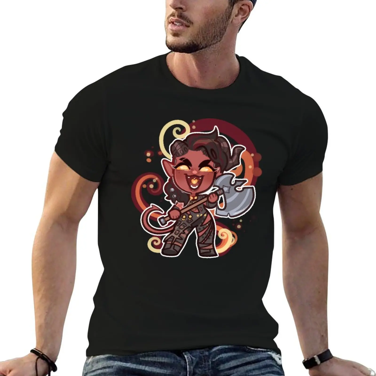

Karlach chibi T-Shirt anime t shirts for man t shirt personalised T-Shirt
