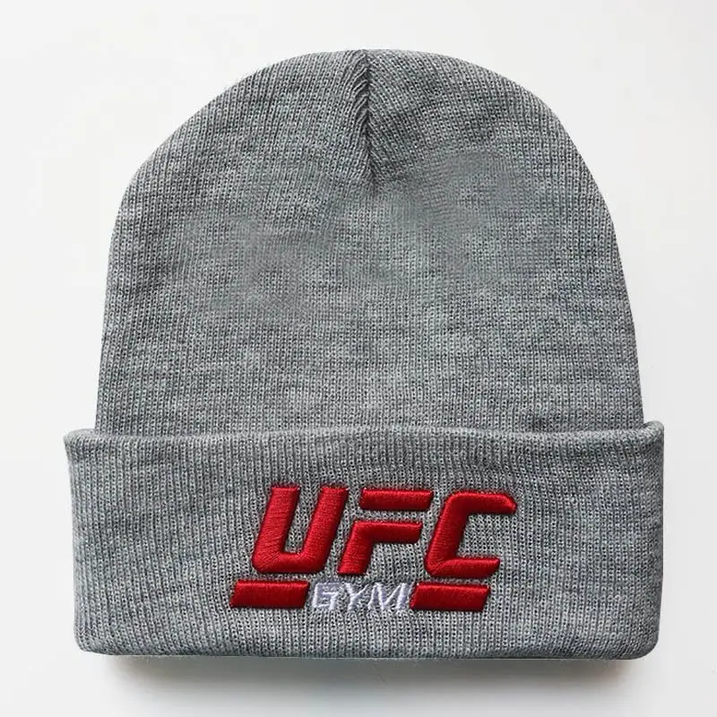 Men's and Women's Autumn/Winter New Knitted Hat UFC Gym Embroidered Knitted Hat GYM Warm Hat Knitted Hat Trendy - view 4