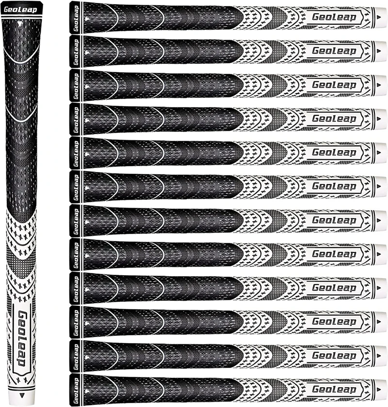 Geoleap Golf Grips for Men, Cotton Yarn, Non-Slip, 8 Colors, Golf Irons, Fairway Woods Grips, 13 Pieces