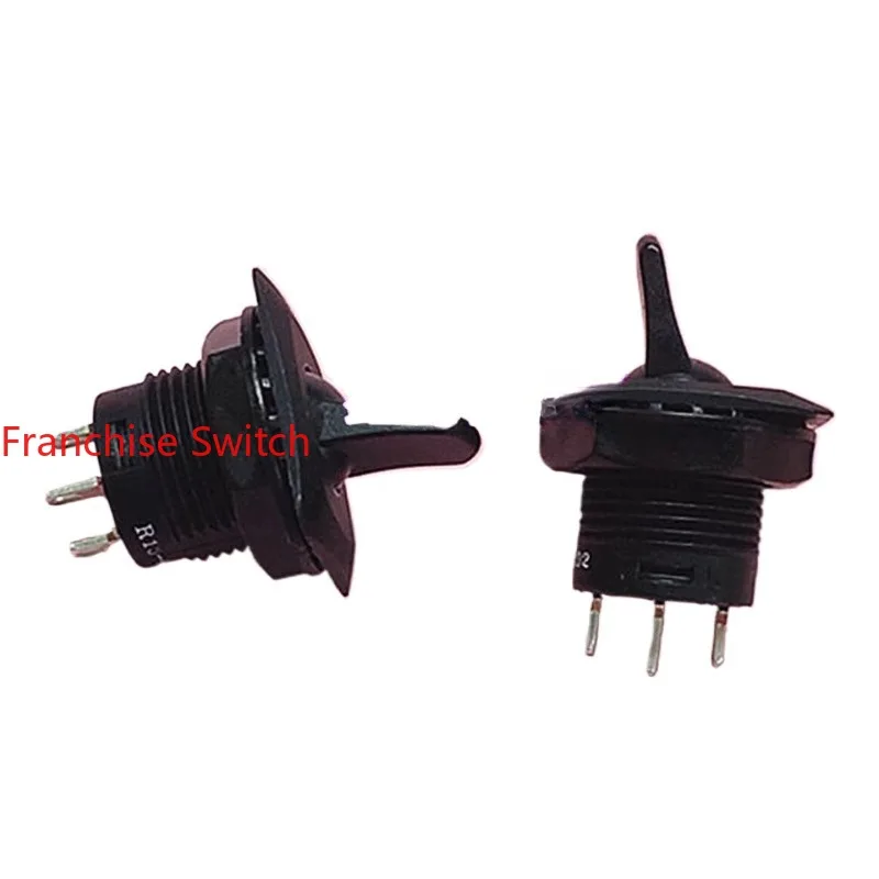 

10PCS R13-402C Original and genuine three-legged two-gear round black flat handle button switch