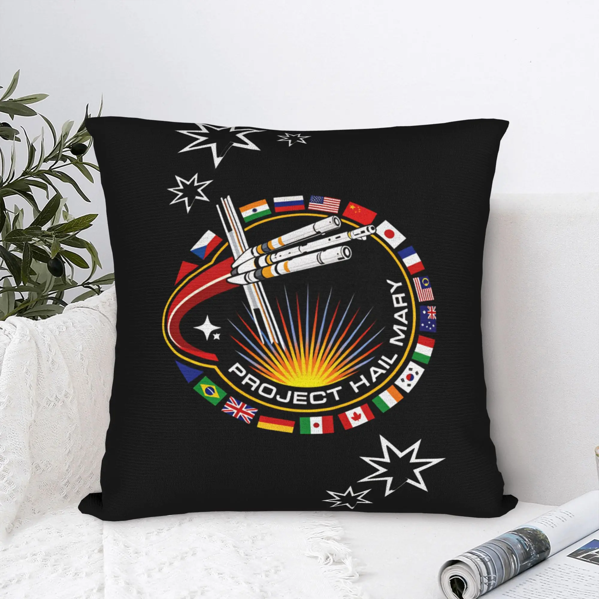 Pillow Case Project Hail Mary Soft  Pillow Cover For Living Room Bed Chair Vintage Pillowcases