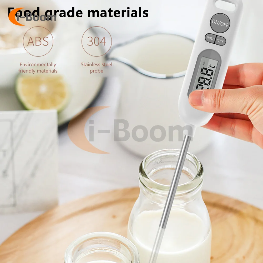 -50~300℃ Kitchen Electronic Thermometer 304 Stainless Steel Probe Meat Milk Coffee Liquid Ovens Temperature Measuring Instrument