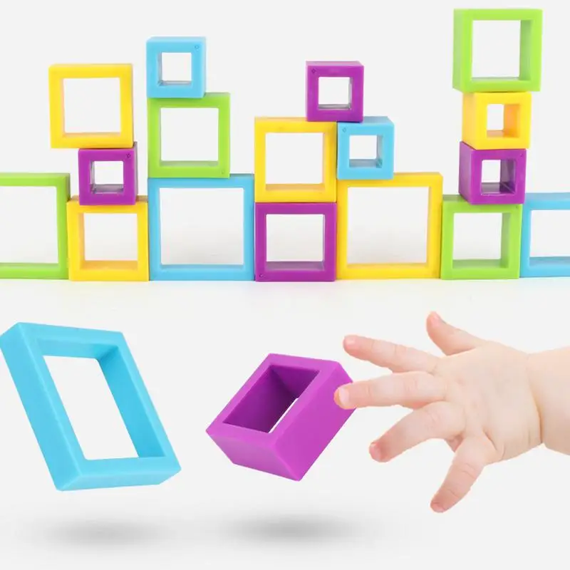 Kids Puzzle Blocks Brain Teaser Preschool Learning Stacking Puzzle Exquisite Parents Kids Interaction Board Game For