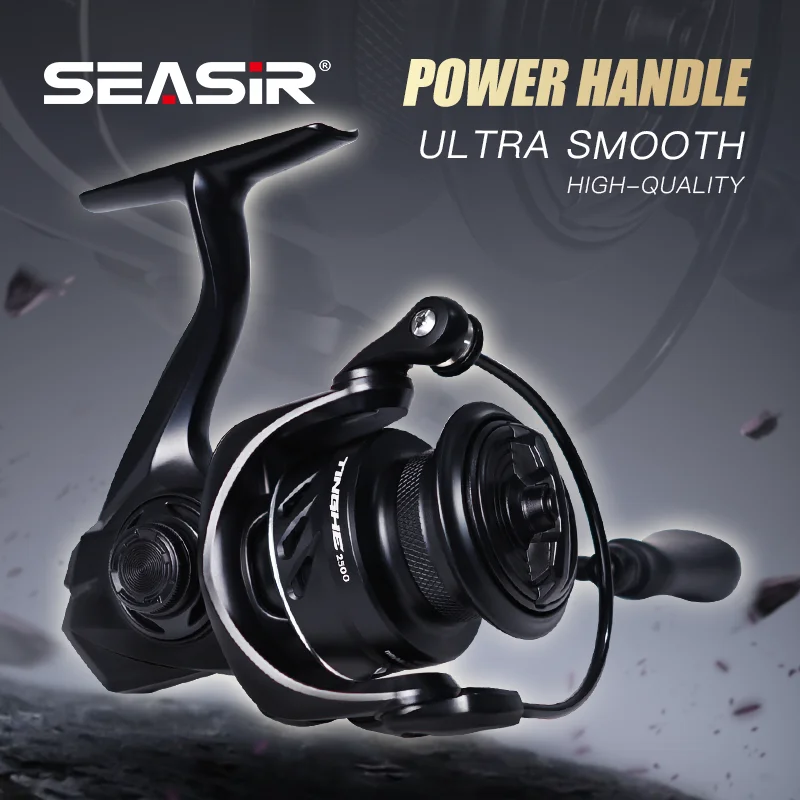 SEASIR TINGHE Spinning Fishing Reel 5+1BB 10KG Drag 5.2:1 Seawater-Proof Aluminum Power Handle High-Quality Lightweight coil